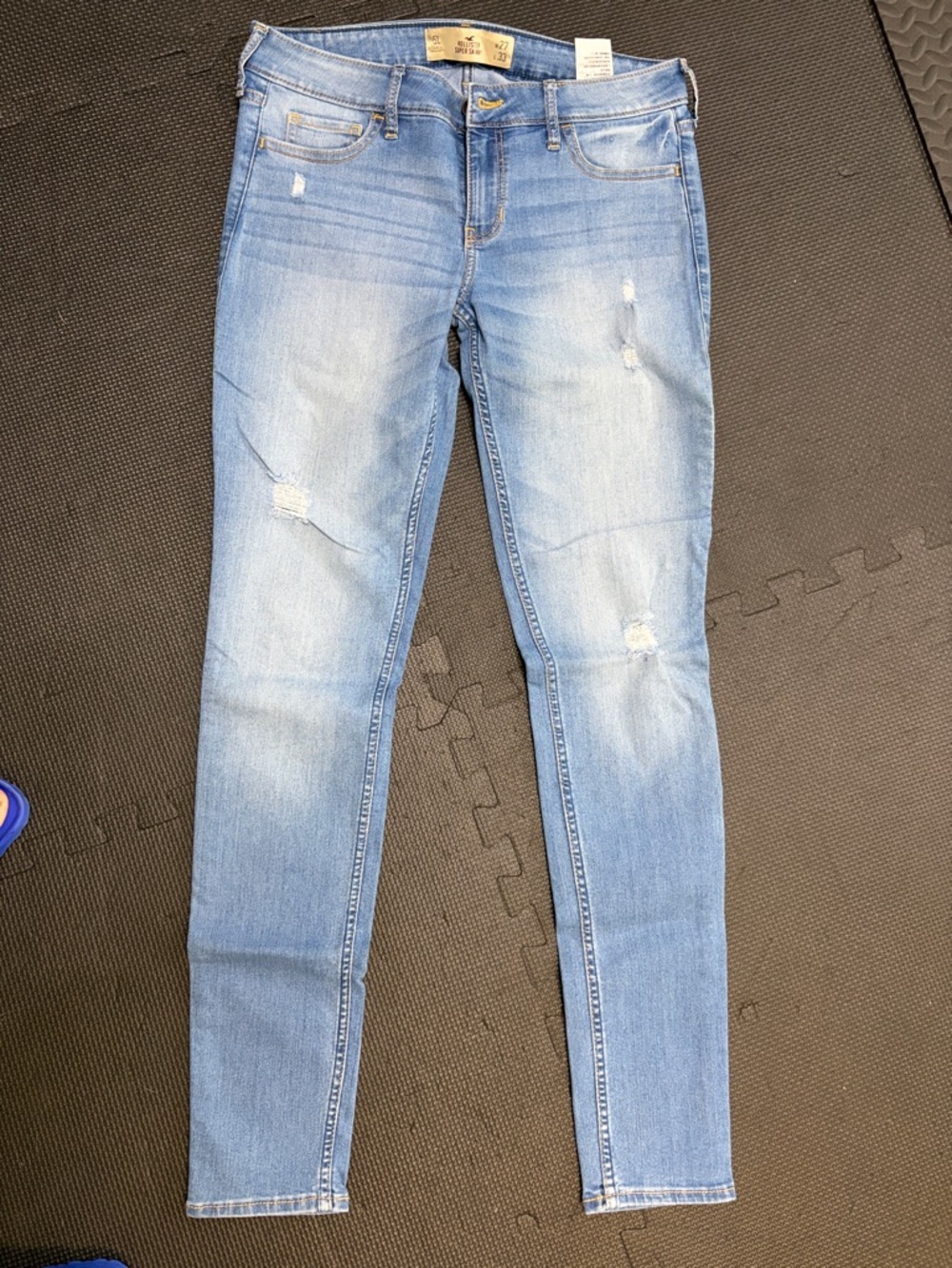 Hollister Light Blue Distressed Women's Skinny Jeans 5L